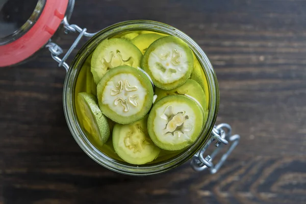 Sliced Unripe Walnuts Alcohol Jar Prepare Homemade Tincture Close Tincture — Stock Photo, Image