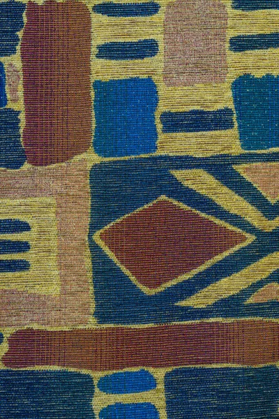 Деталь Разноцветной Грубой Ткани Фона Текстуры Крупным Планом — стоковое фото