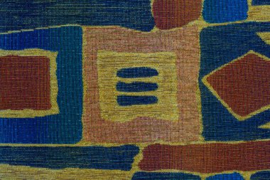 Arkaplan veya doku için çok renkli kabataslak kumaşın ayrıntıları, kapat