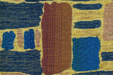 Arkaplan veya doku için çok renkli kabataslak kumaşın ayrıntıları, kapat