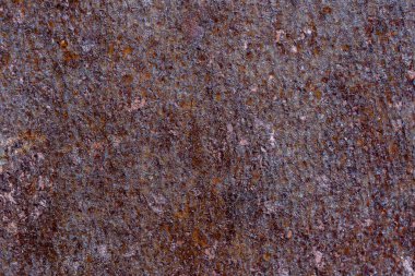 Grunge paslı metal arka plan veya çizik ve çatlaklarla dokular, yakın plan, üst görünüm