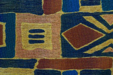 Arkaplan veya doku için çok renkli kabataslak kumaşın ayrıntıları, kapat