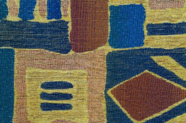 Arkaplan veya doku için çok renkli kabataslak kumaşın ayrıntıları, kapat