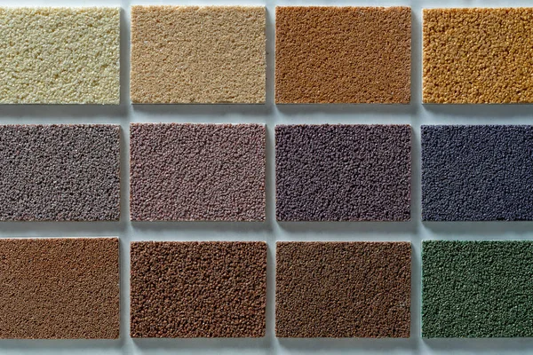 Samples Multi Colored Plaster Decoration Facade Interior Buildings Color Palette — Stock Photo, Image
