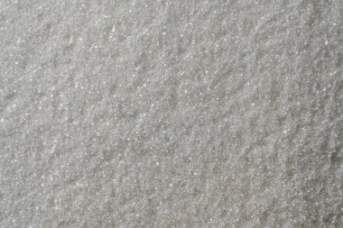 Beyaz şeker dokusu veya arkaplan, üst görünüm, makro