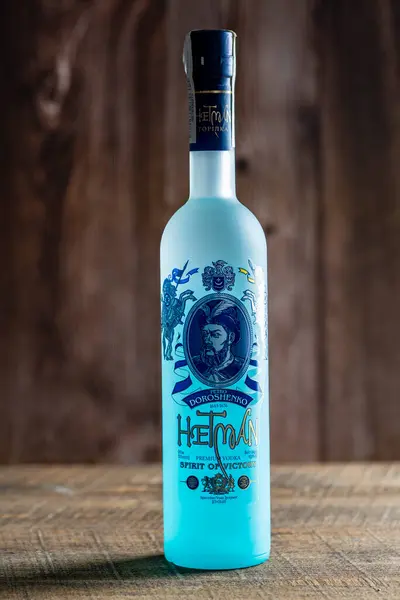 Kiev Ucraina Novembre 2023 Una Bottiglia Vodka Hetman Petro Doroshenko — Foto Stock
