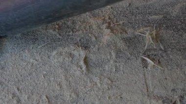 Elektrikli süpürge, atölyede marangozluk yaptıktan sonra talaş emer, kapatır.