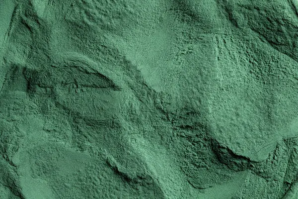 Yeşil spirulina alg tozu yığını, yaklaşın. Yeşil toz süper yiyecek, makro. Sağlığı iyileştirmek için besin takviyesi. Deniz yosunu süper yiyecek konsepti. Sağlıklı gıda geçmişi