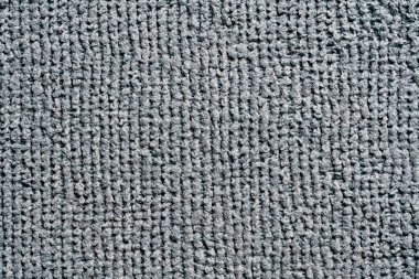 Gri renkli temizlik bezi mikrofiber kumaş arka plan ve doku, yakın plan, üst manzara. Örnek temiz kumaş dokusu arkaplanını detaylandır
