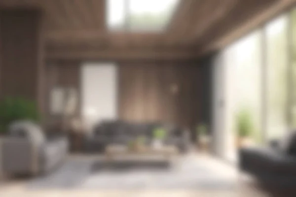 背景使用のための太陽光と自宅で家具付きのリビングルームのブラーイメージ 内部コンセプトをぼかす — ストック写真