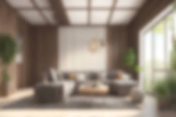 客厅的图像模糊 家中有家具 有阳光作背景使用 模糊的内部概念 — 图库照片