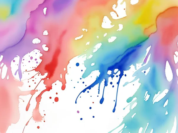 水彩インクスプラッシュ背景画像 手塗り水彩背景イラスト — ストック写真