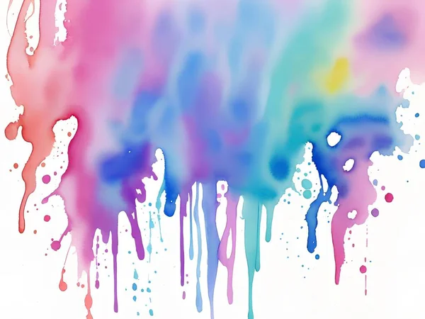 Aquarel Inkt Splash Achtergrond Afbeelding Hand Geschilderde Aquarel Achtergrond Illustratie — Stockfoto