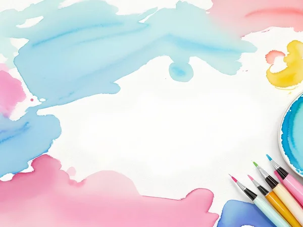 Watercolor Ink Splash Background Image Hand Painted Watercolor Background Illustration — Stock Photo, Image
