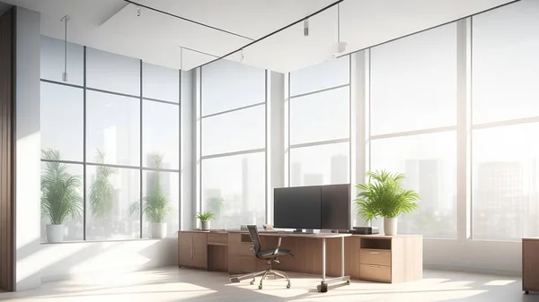 Moderner Zeitgemäßer Büro Und Besprechungsraum — Stockfoto