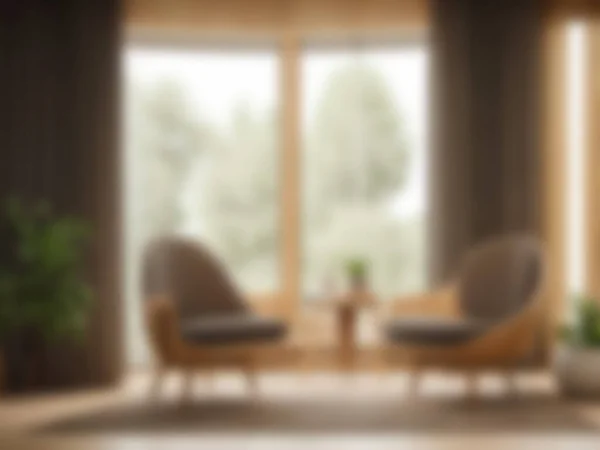 Unschärfe Zeitgenössische Moderne Wohnzimmereinrichtung Geplatztes Hintergrundkonzept Innenraum — Stockfoto