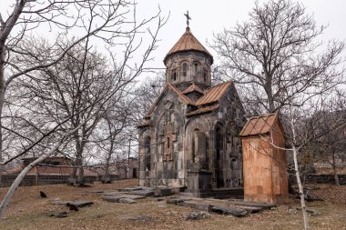 Yaşlı Mashtots Hayrapet kilisesi Garni köyünde, XII. Yüzyıl. Erivan. Ermenistan. Turizm ve seyahat teması