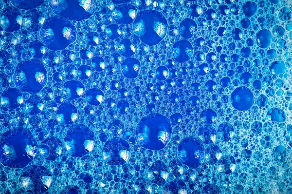 Espuma Sabão Azul Como Textura — Fotografia de Stock