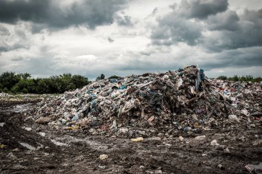 Çöp yığını çöplükte.