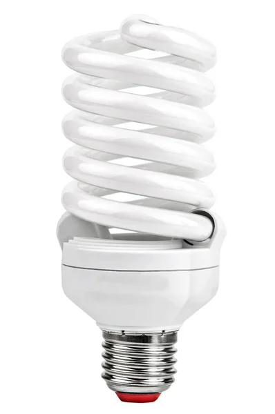 Ampoule Économie Énergie Sur Fond Blanc — Photo