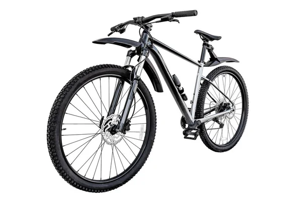 Beyaz arka planda izole edilmiş profesyonel dağ bisikleti