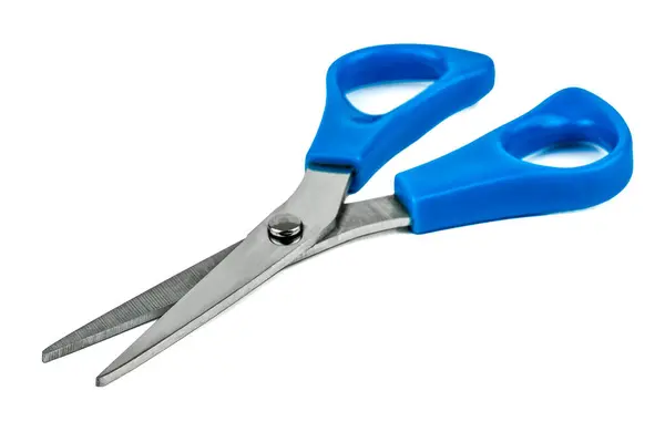 Blue Scissors Isolated White Background — Stock Photo, Image