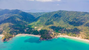 Güzel panoramik kuş bakışı manzaralı Koh Lanta Adası Krabi Eyaleti, Tayland, Asya