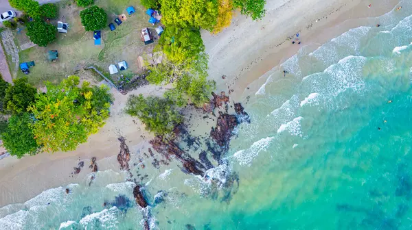 stock image Rayong Sea, Mae Lamphueng Beach, is located in Rayong Province, eastern region of Thailand, Asia.