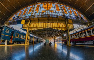 Hua Lamphong Railway Station or Bangkok Railway Station in Bangkok, Thailand, Asia clipart