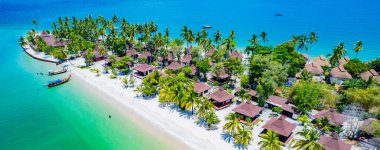  Güney Tayland 'da güzel deniz ve sahil manzarası