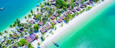  Güney Tayland 'da güzel deniz ve sahil manzarası