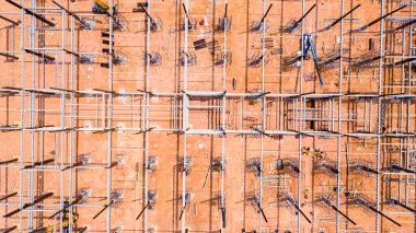 İnşaat alanının üst görünümü