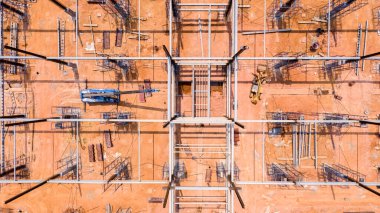 İnşaat alanının üst görünümü