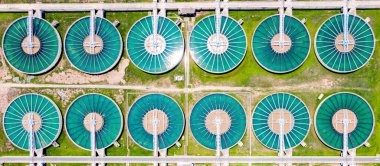 Musluk suyu arıtma tesisi. Tarama katı temas Clarif