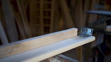 Furniture blanks for furniture production. Production department at a furniture factory. Shop for the manufacture of furniture. Blanks for the production of wooden cabinets. Wood processing industry