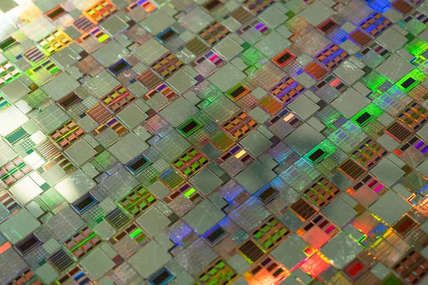 Oblea Silicio Para Fabricación Semiconductores Circuitos Integrados — Foto de Stock