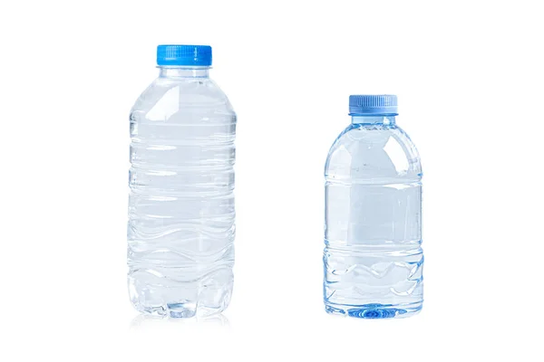 Пластиковые Бутылки Цветные Винтовые Крышки Переработки Отходов Белом Фоне Крышка — стоковое фото