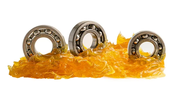 stock image Ball bearing stainless with grease lithium machinery lubrication for automotive and industrial  isolated on white background