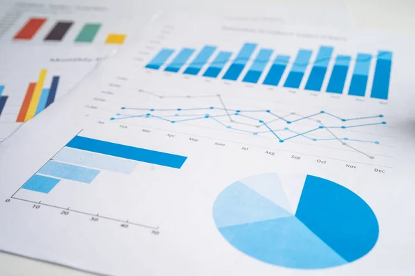 Grafiek Grafiekpapier Begrip Financiële Rekening Statistiek Bedrijfsgegevens — Stockfoto