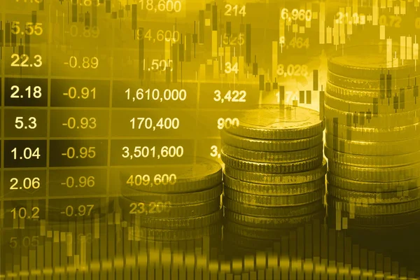 Tőzsdei Befektetési Kereskedési Pénzügyi Érme Oroszország Zászló Vagy Forex Elemzése — Stock Fotó