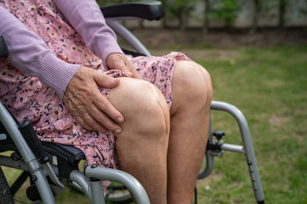Ázsiai Idős Vagy Idős Hölgy Beteg Mutatják Hegek Sebészeti Teljes — Stock Fotó