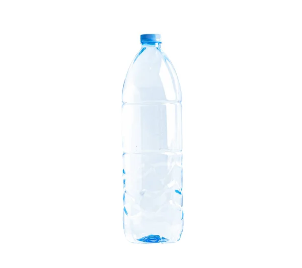 Пластиковая Бутылка Воды Изолированы Белом Фоне Вырезкой Пути — стоковое фото