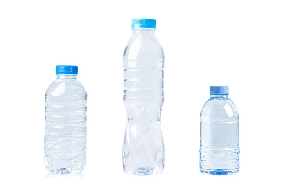 Garrafa Água Plástica Para Bebida Isolada Fundo Branco — Fotografia de Stock