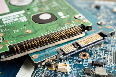 Mikro devre ana bilgisayar elektronik teknolojisi, donanım, cep telefonu, güncelleme, temizlik konsepti.