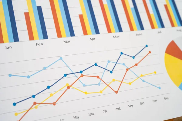 Graf Nebo Graf Papíru Finanční Účetní Statistiky Koncepce Podnikových Dat — Stock fotografie