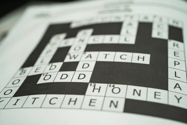 Palavra Cruzada Jogo Quebra Cabeça Sudoku Para Mantê Cérebro Mais — Fotografia de Stock