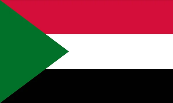 País Bandeira Sudão Vetor Ilustrador —  Vetores de Stock