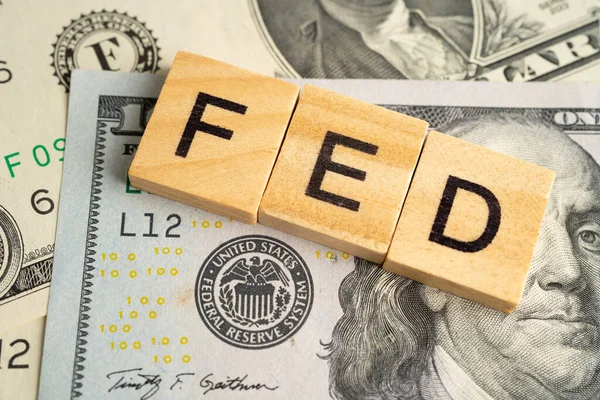 Fed Das Federal Reserve System Das Zentralbanksystem Der Vereinigten Staaten — Stockfoto