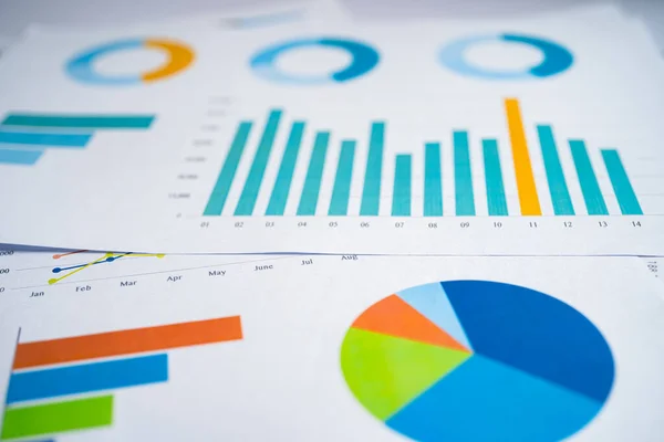 Diagramm Oder Grafikpapier Finanz Konto Statistik Und Geschäftsdatenkonzept — Stockfoto