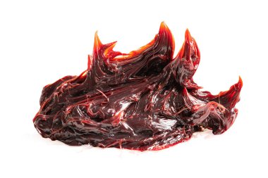 Kırpma yolu ile beyaz arkaplanda izole edilmiş yağ, kırmızı mükemmel su direnci sentetik yağ hareket yolu ve otomotiv ve endüstriyel kayganlaştırma için makine yağı.